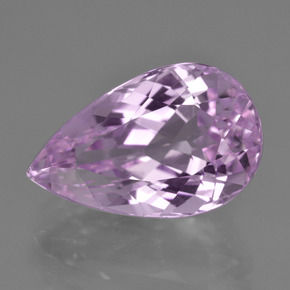 Kunzite naturale porpora da 11,03 ct, taglio a pera, VS