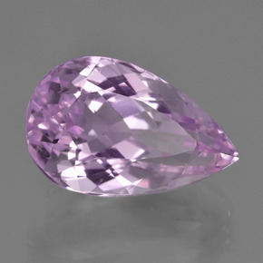 Kunzite naturale porpora da 11,03 ct, taglio a pera, VS