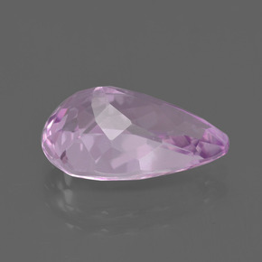 Kunzite Rosa naturale da 5.64 ct, Forma a pera, VVS-VS