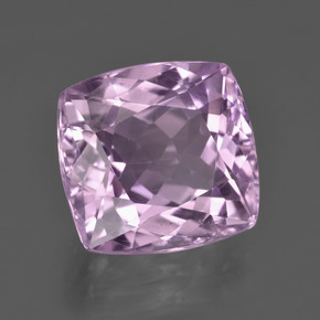 Kunzite naturale rosa da 10,47 ct, taglio a cuscino, VS