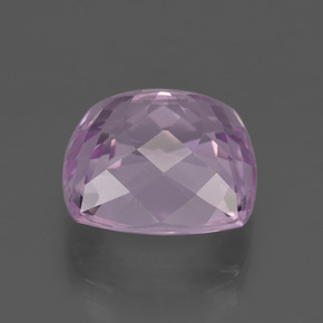 Kunzite naturale rosa da 10,47 ct, taglio a cuscino, VS