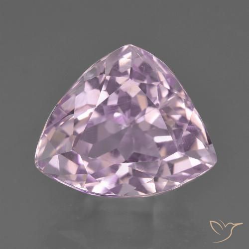 Kunzite Tono rosa ciliegia naturale da 9.34 ct, Taglio trillion, VVS
