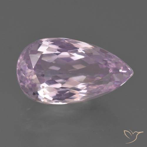 7.34ct Naturale Rosa porpora reale Kunzite, Forma a pera, VVS