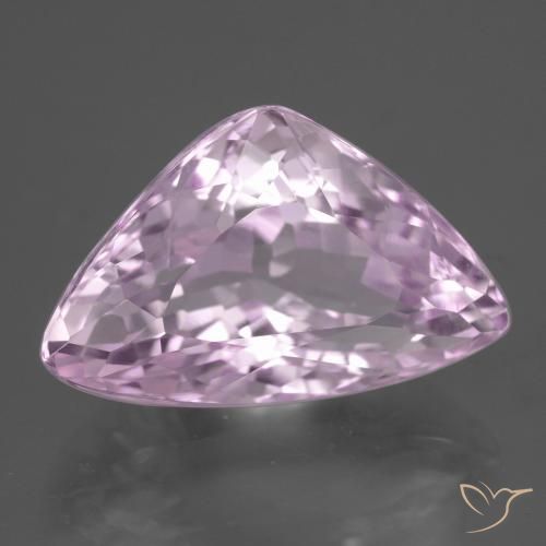 Kunzite naturale rosa da 14,85 ct, trillion, VVS