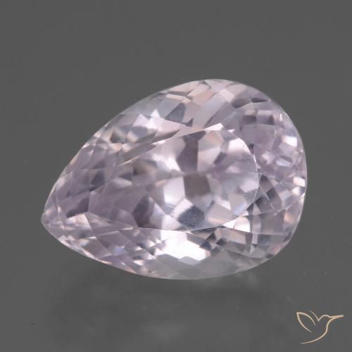 Kunzite Tono rosa molto chiaro naturale da 11.53 ct, Forma a pera, VS