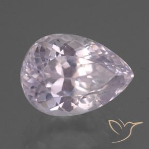 Kunzite Tono rosa molto chiaro naturale da 11.53 ct, Forma a pera, VS