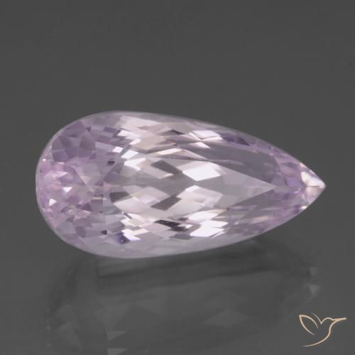 Kunzite Tono rosa molto chiaro naturale da 21.74 ct, Forma a pera, VS