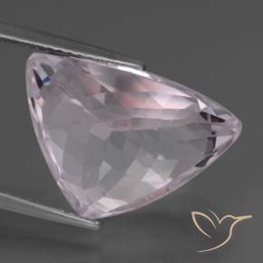 Kunzite Tono rosa molto chiaro naturale da 15.92 ct, Taglio trillion, VS