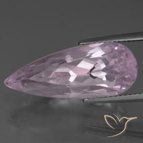 Kunzite Rosa porpora chiaro reale naturale da 17.09 ct, Forma a pera, VVS-VS