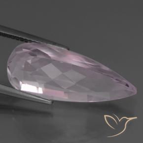 Kunzite Rosa porpora chiaro reale naturale da 17.09 ct, Forma a pera, VVS-VS