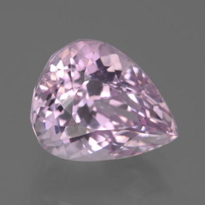 Kunzite naturale rosa da 7,38 ct, taglio a pera, VVS