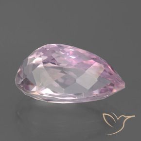 Kunzite Tono rosa chiaro naturale da 9.49 ct, Forma a pera, VS