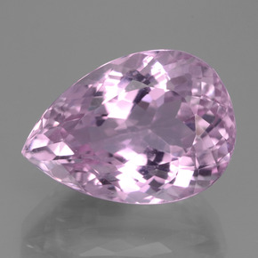 Kunzite naturale rosa da 15,96 ct, taglio a pera, VVS