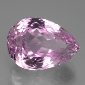 Kunzite naturale rosa da 18,24 ct, taglio a pera, VVS