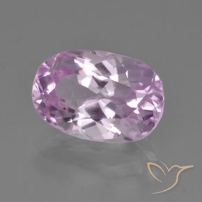 Kunzite Lilla chiaro naturale da 5.43 ct, Ovale, VVS-VS