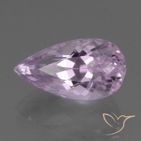 Kunzite Rosa viola chiaro naturale da 9.99 ct, Forma a pera, VS