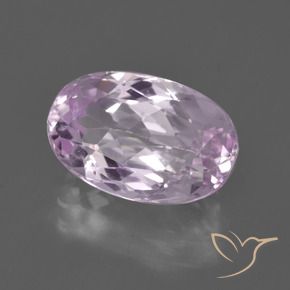 Kunzite Viola rosato molto chiaro naturale da 7.01 ct, Ovale, VVS-VS