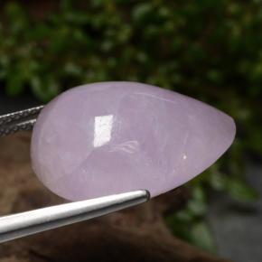 Kunzite naturale rosa da 22,61 ct, taglio a pera, traslucido