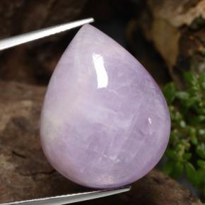 Kunzite naturale rosa da 36,34 ct, taglio a pera, traslucido