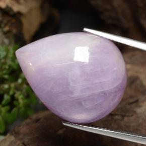 Kunzite naturale rosa da 36,34 ct, taglio a pera, traslucido