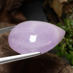 Kunzite naturale rosa da 36,34 ct, taglio a pera, traslucido