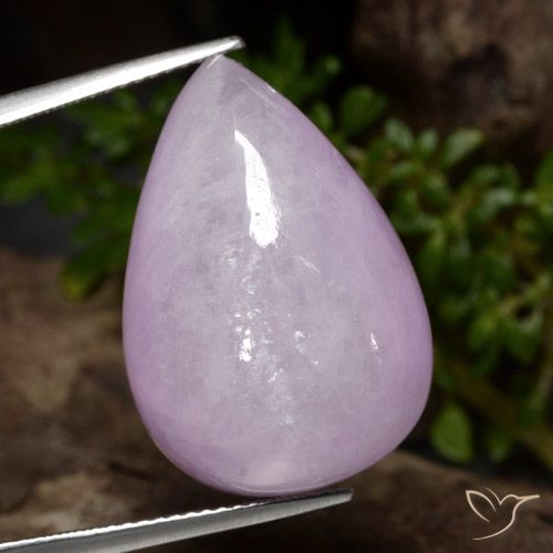 32.56ct Naturale Viola chiaro Kunzite, Forma a pera, Traslucido