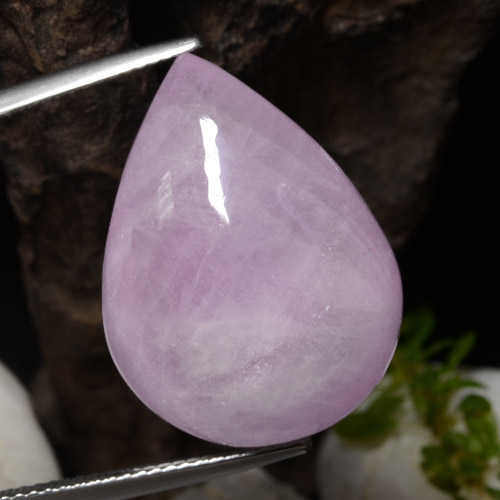 Kunzite Rosa porpora reale naturale da 27.70 ct, Forma a pera, Traslucido