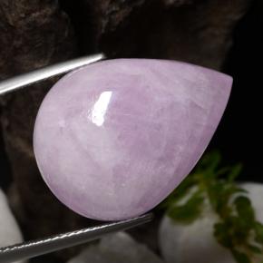 Kunzite Rosa porpora reale naturale da 27.70 ct, Forma a pera, Traslucido