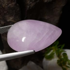 Kunzite Rosa porpora reale naturale da 27.70 ct, Forma a pera, Traslucido