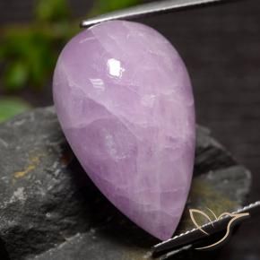 Kunzite Viola rossastro chiaro naturale da 38.77 ct, Forma a pera, Traslucido