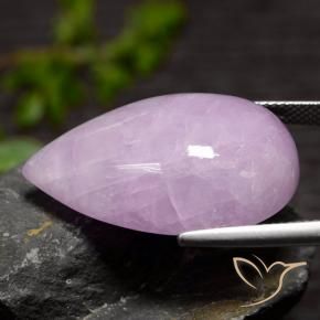 Kunzite Viola rossastro chiaro naturale da 38.77 ct, Forma a pera, Traslucido