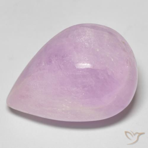 Kunzite Rosa viola naturale da 35.03 ct, Forma a pera, Traslucido