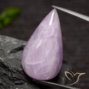 Kunzite Viola chiaro naturale da 25.26 ct, Forma a pera, Traslucido