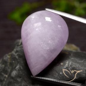 Kunzite naturale viola da 31,08 ct, taglio a pera, traslucido