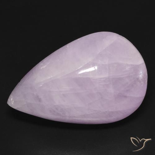 Kunzite Viola chiaro naturale da 23.79 ct, Forma a pera, Traslucido