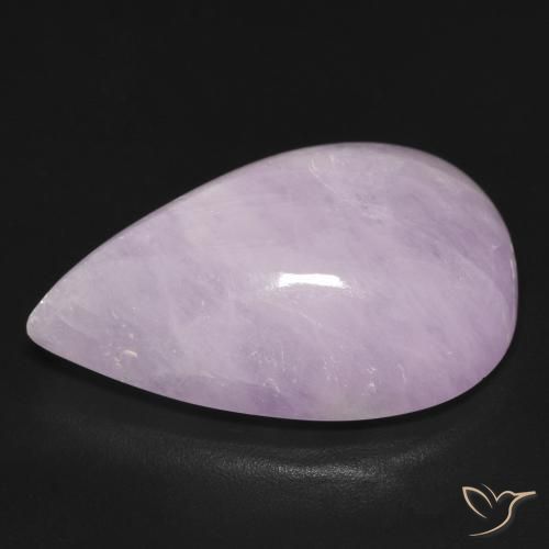 Kunzite Viola chiaro naturale da 23.79 ct, Forma a pera, Traslucido
