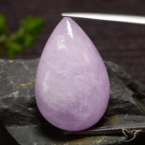 35.01ct Naturale Viola chiaro Kunzite, Forma a pera, Traslucido
