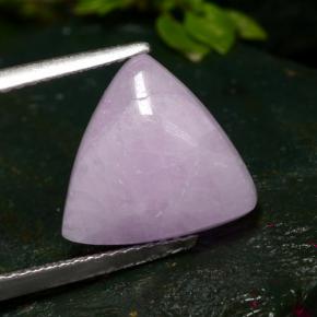 Kunzite naturale rosa da 6,76 ct, trillion, traslucido