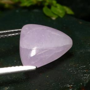 Kunzite naturale rosa da 6,76 ct, trillion, traslucido