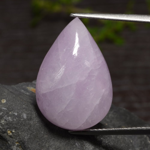 Kunzite naturale viola da 18,18 ct, taglio a pera, traslucido