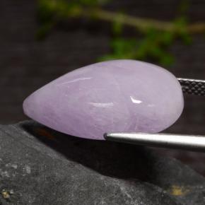 Kunzite naturale viola da 18,18 ct, taglio a pera, traslucido