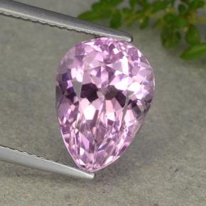 Kunzite naturale rosa da 6,49 ct, taglio a pera, VVS-VS