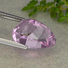 Kunzite naturale rosa da 6,49 ct, taglio a pera, VVS-VS