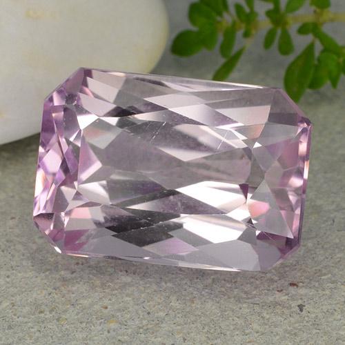 Kunzite Tono rosa ciliegia naturale da 16.62 ct, Taglio smeraldo, VVS-VS