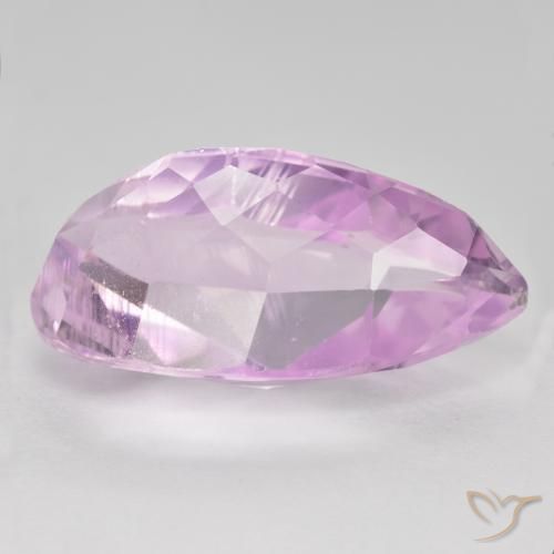 Kunzite Rosa Molto Chiaro naturale da 12.04 ct, Forma a pera, VS