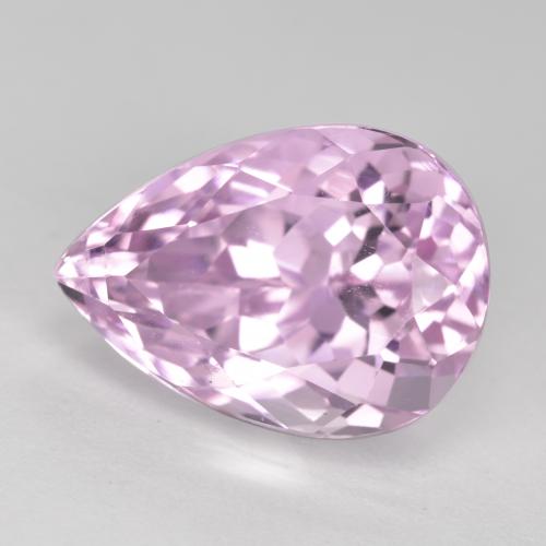 Kunzite Rosa medio naturale da 11.76 ct, Forma a pera, VS