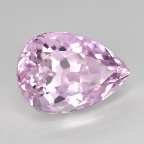 Kunzite Rosa medio naturale da 11.76 ct, Forma a pera, VS