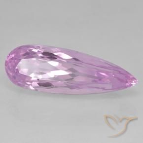 Kunzite Viola Rosato Chiaro Viola naturale da 19.57 ct, Forma a pera, VVS-VS