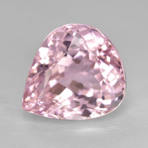 Kunzite naturale rosa da 11,08 ct, taglio a pera, VS