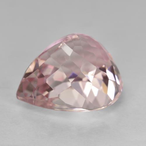 Kunzite naturale rosa da 11,08 ct, taglio a pera, VS